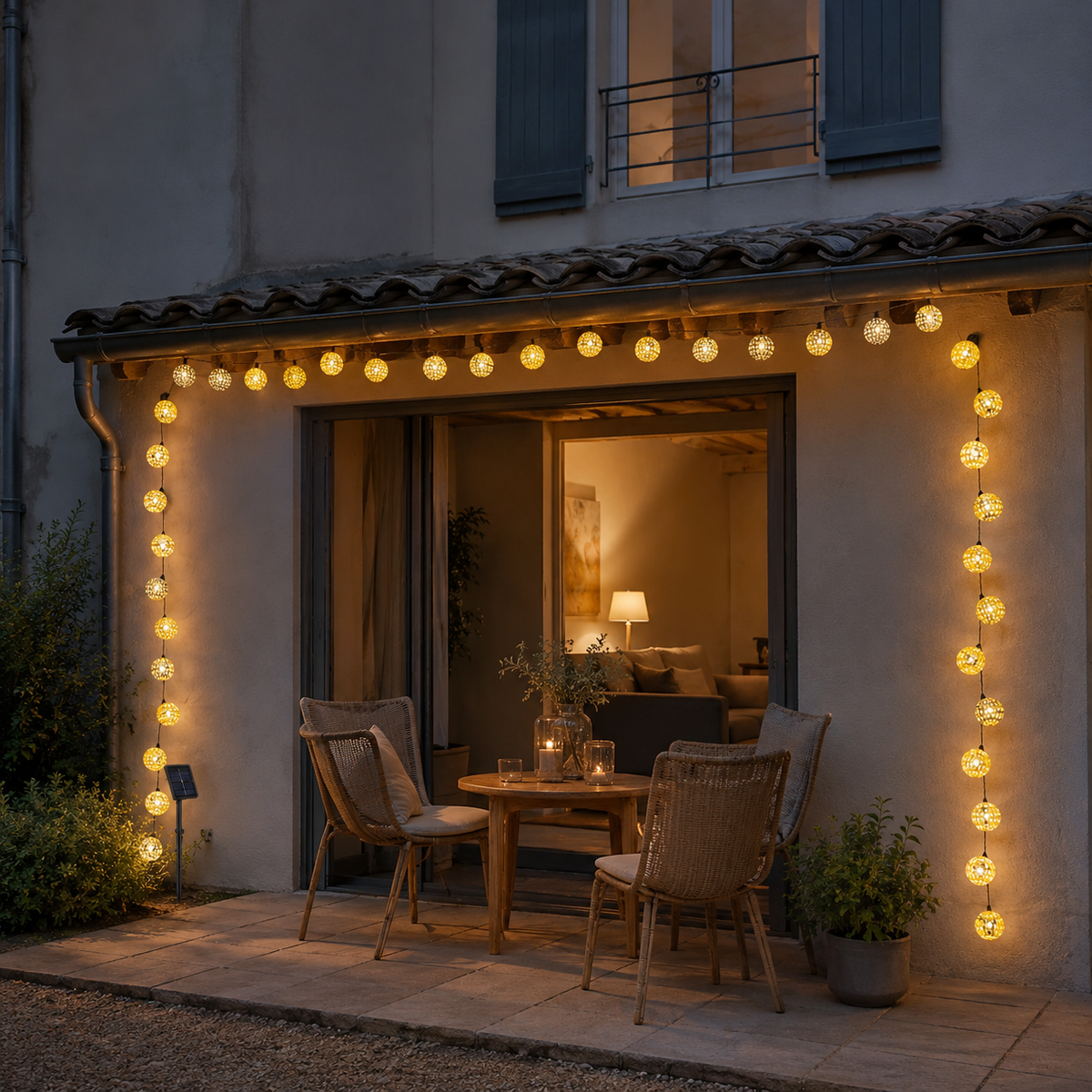 guirlande lumineuse extérieur solaire PurÉclat pour terrasse