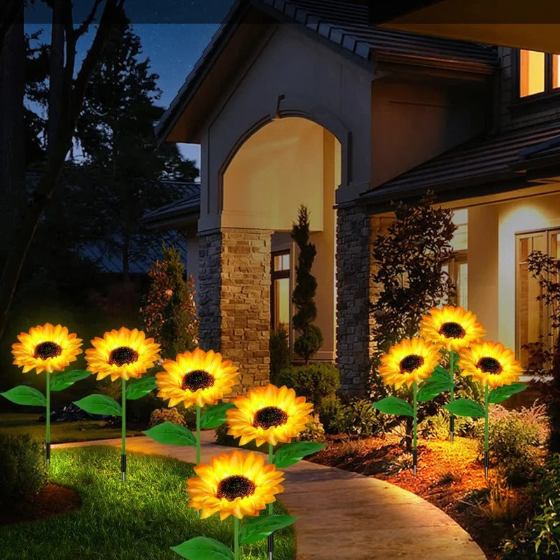 lampe-solaire-jardinage-à-planter-design-tournesol