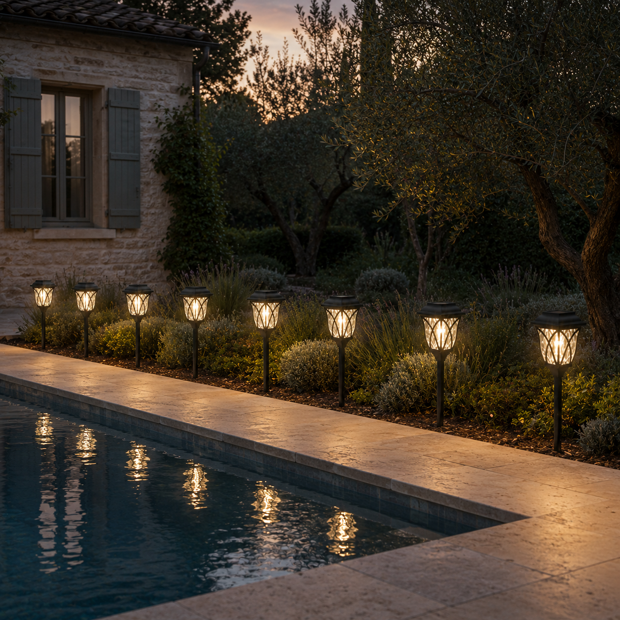 lampe extérieur solaire PurReflet pour piscine