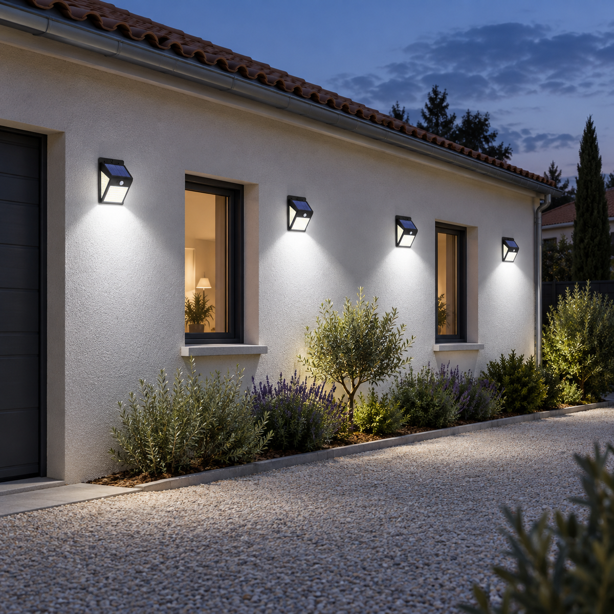 projecteurs exterieurs solaires PurPrésence pour allée