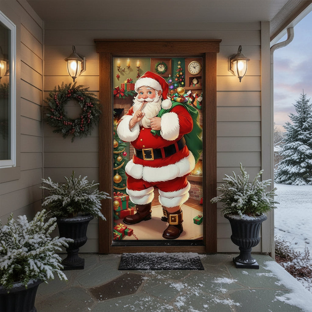 Decoration-de-noel-Couvre-porte-Secret-de-noel