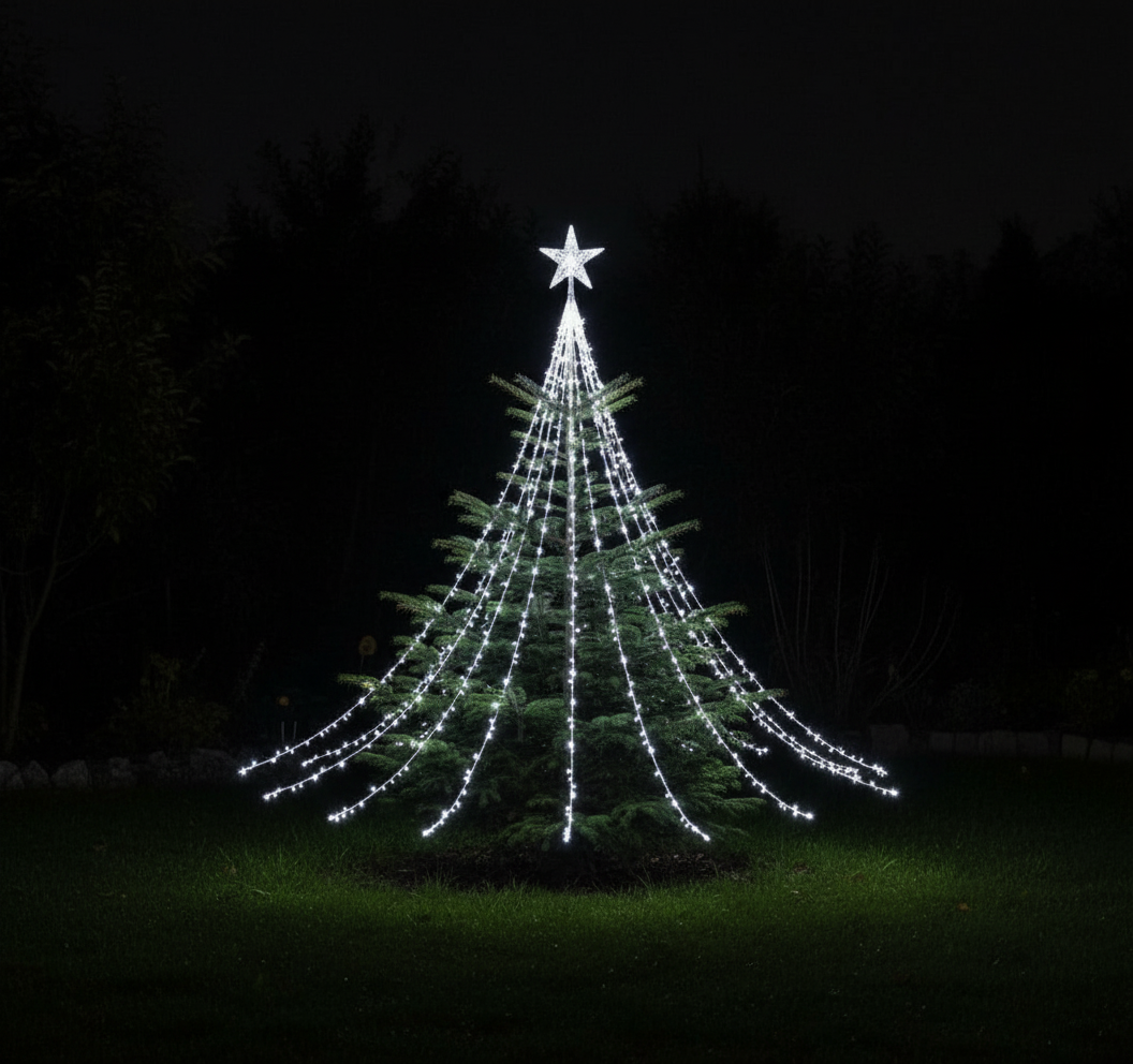 Decoration-de-noel-etoile-blanc-froid