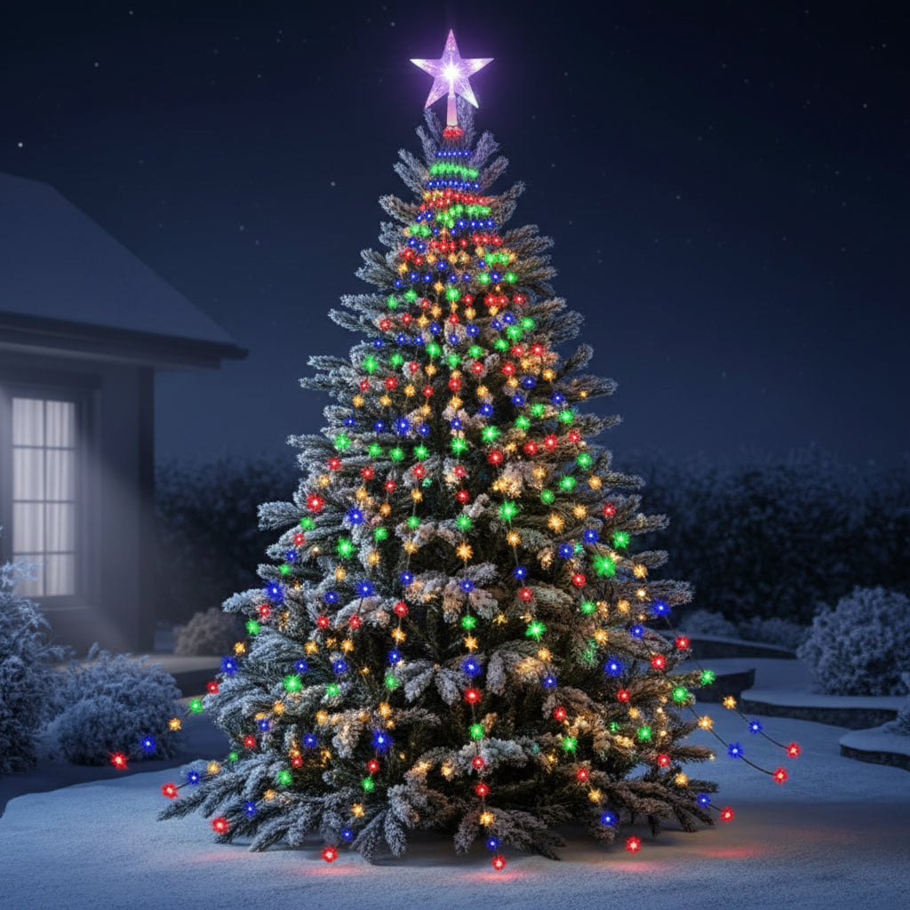 Decoration-de-noel-etoile-multicolore