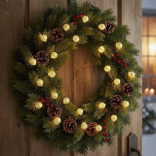 Guirlande-lumineuse-solaire-Or-couronne-de-noel