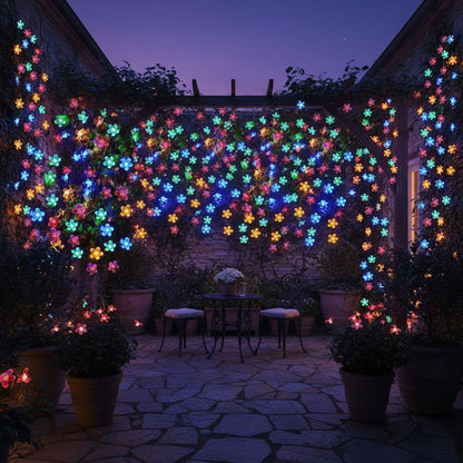 Guirlande solaire extérieur - Fleurs