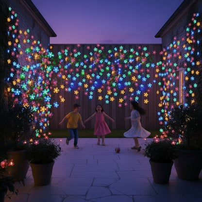 Guirlande-solaire-exterieur-Fleurs-multicolores