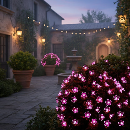 Guirlande solaire extérieur - Fleurs