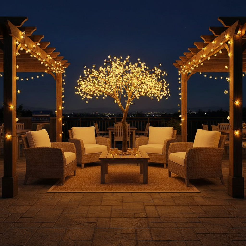 Guirlande solaire extérieur - Fleurs