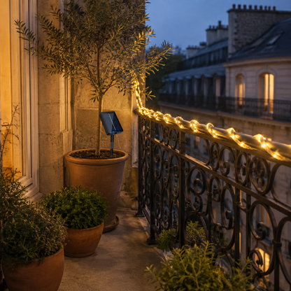 Guirlande extérieur solaire PurCorde pour balcon