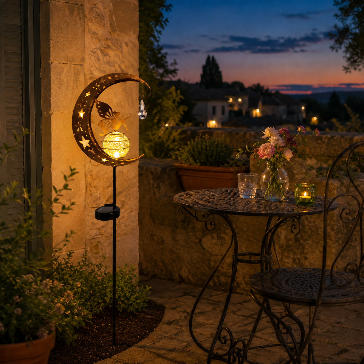 Lampe de jardin solaire PurLune pour terrasse