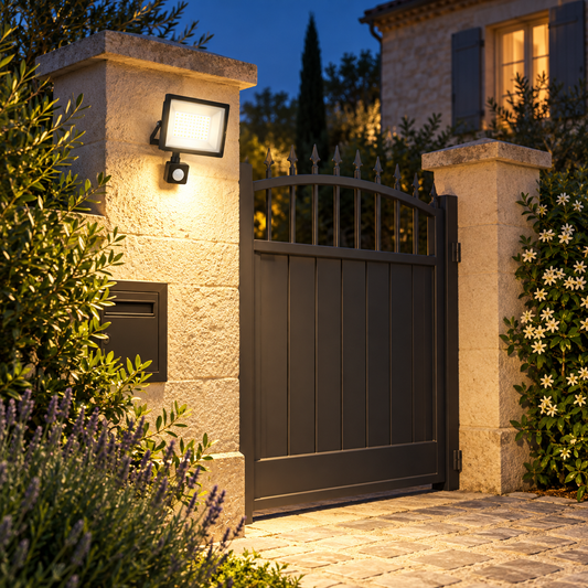Projecteur led exterieur avec detecteur PurDiffusion pour portail