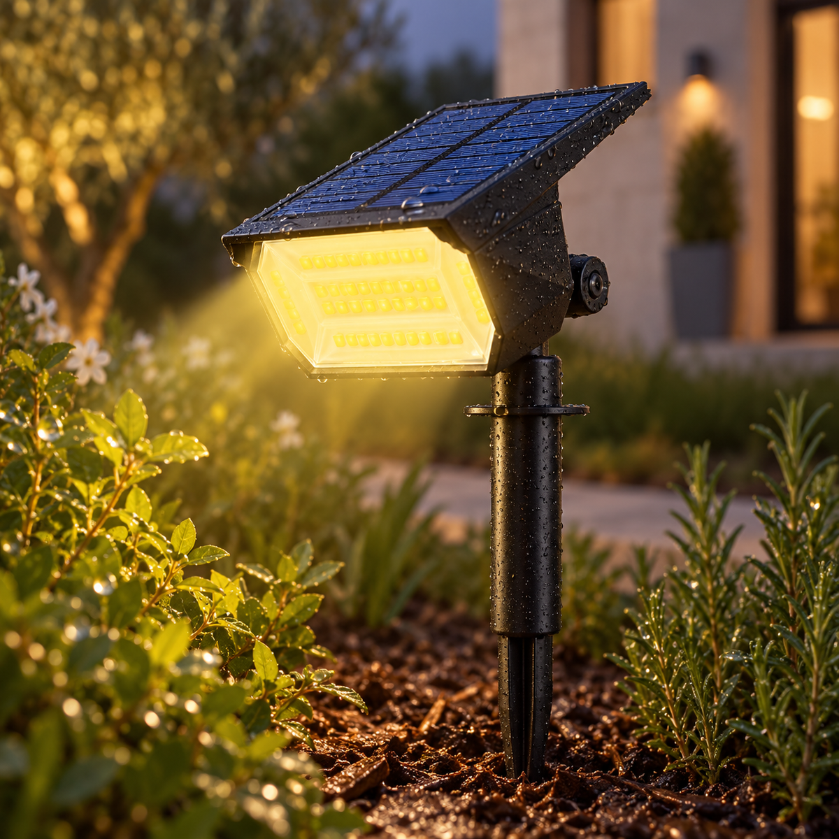 Projecteur exterieur solaire PurDirection de soir