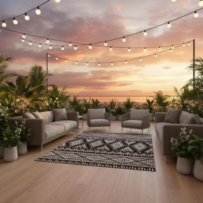 Tapis-exterieur-terrasse-losange-blanc-et-noir