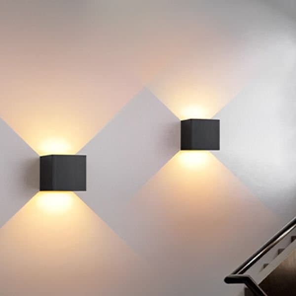 Applique murale noire - Cube - Pur Jardin