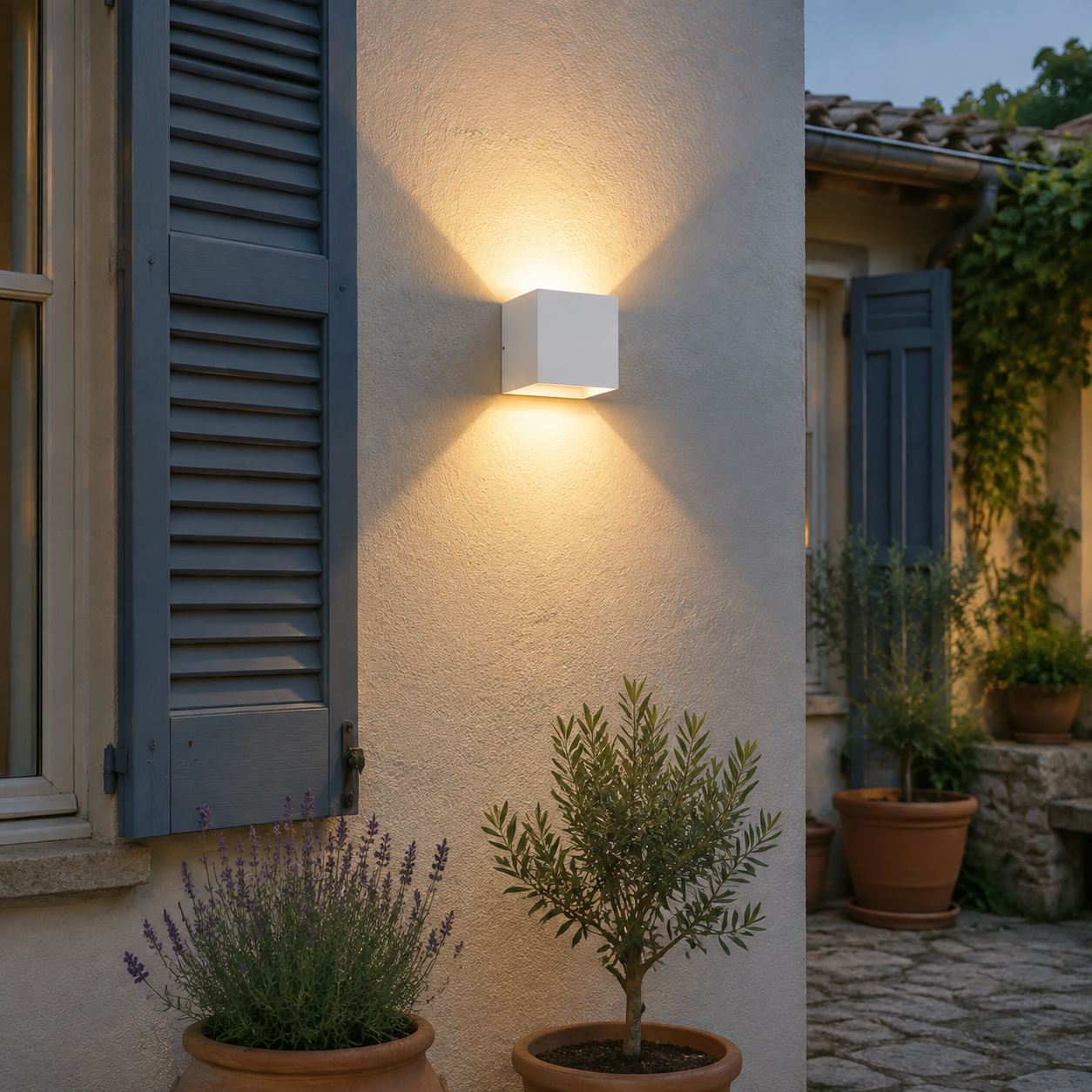 applique exterieur PurCube blanc