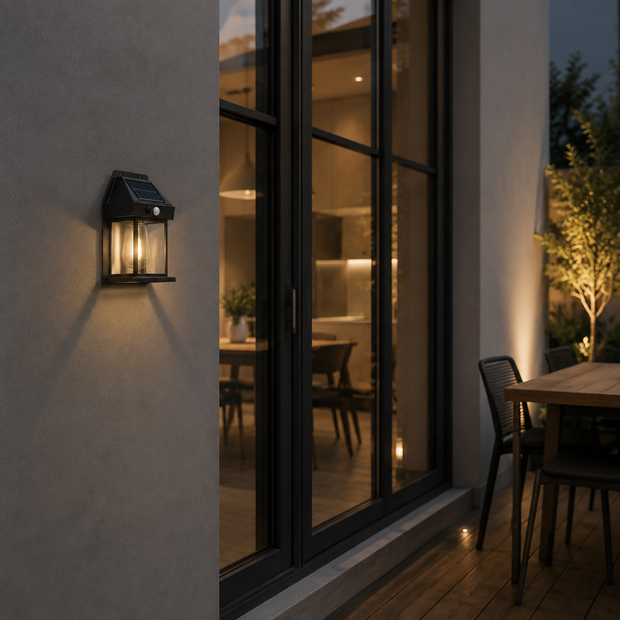 applique murale solaire PurAccueil pour terrasse