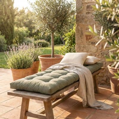 coussin palette - capitonné - Pur Jardin