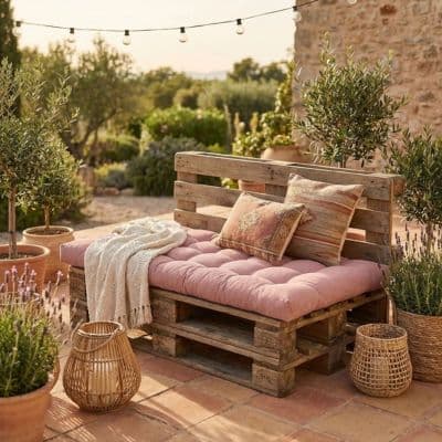 coussin palette - capitonné - Pur Jardin