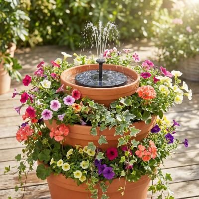 Fontaine de jardin - solaire - Pur Jardin