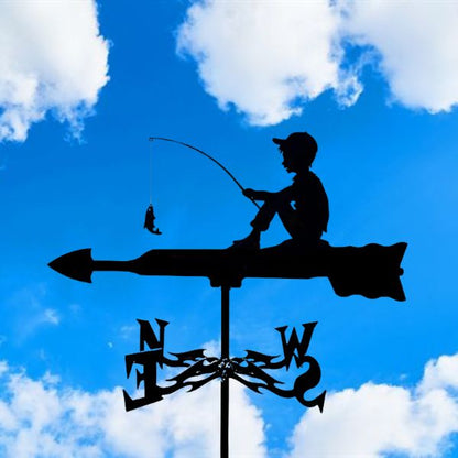 girouette-de-toit-jeune-pecheur-plein-air