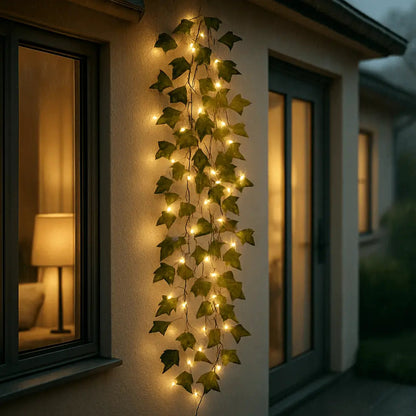 Guirlande lumineuse solaire extérieur - lierre - Pur Jardin