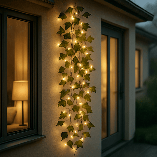 Guirlande lumineuse solaire extérieur - lierre - Pur Jardin