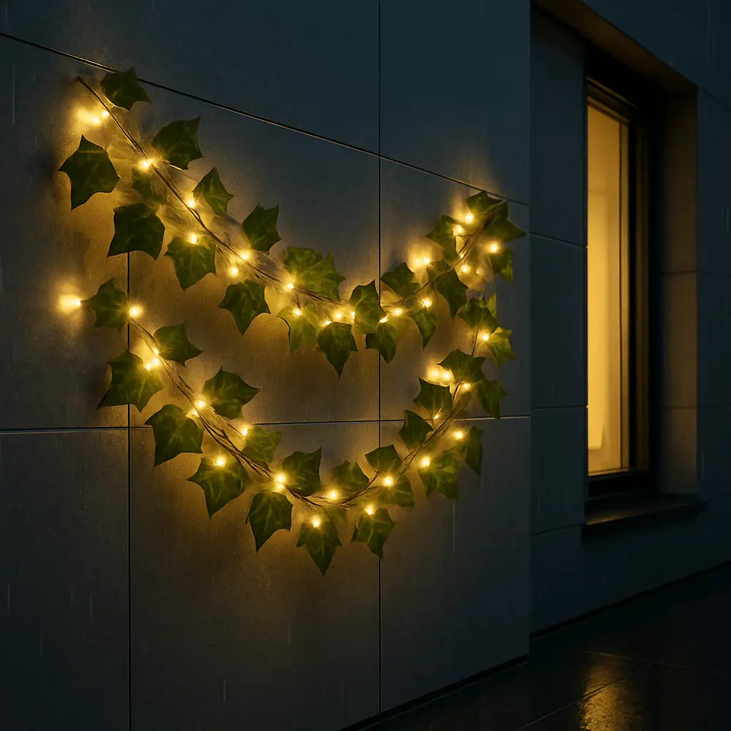Guirlande lumineuse solaire extérieur - lierre - Pur Jardin