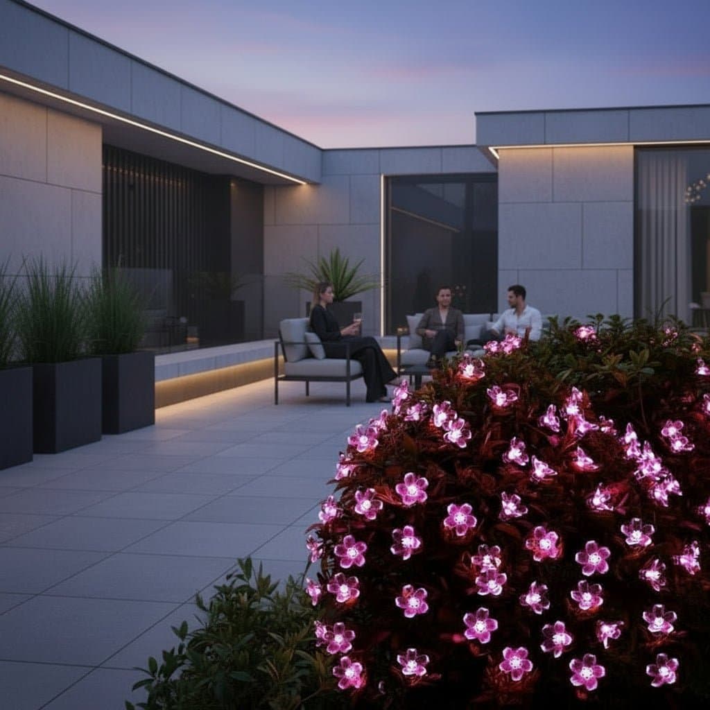 Guirlande solaire extérieur - Fleurs - Pur Jardin