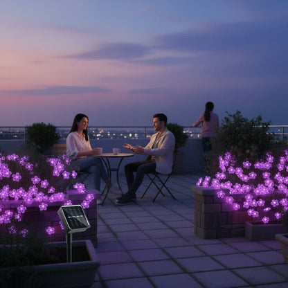Guirlande solaire extérieur - Fleurs - Pur Jardin