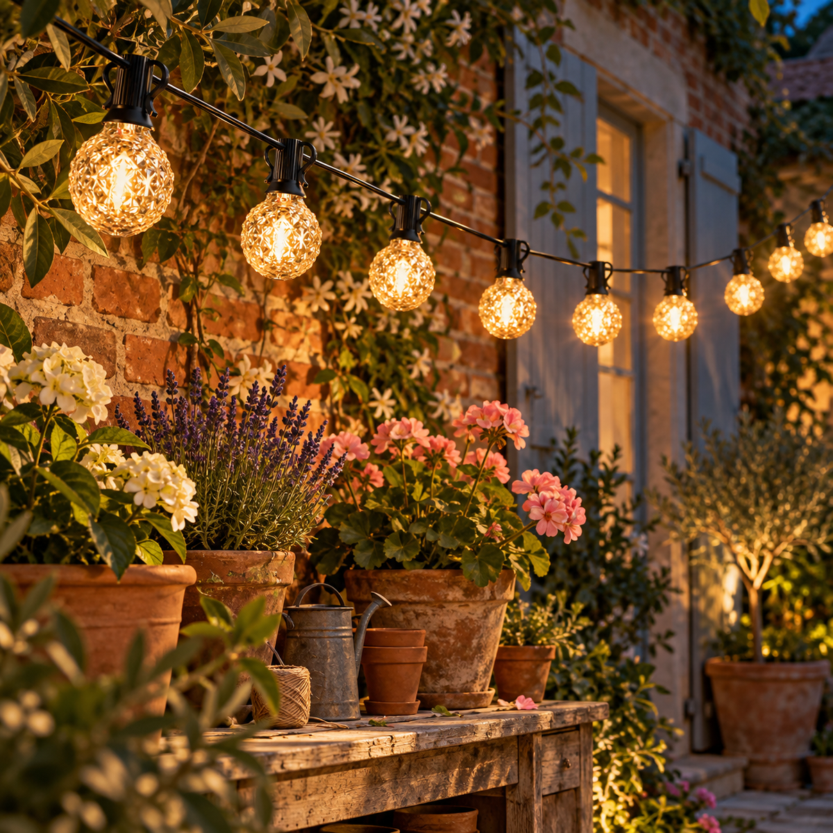guirlande exterieur guinguette PurPrestige pour jardin