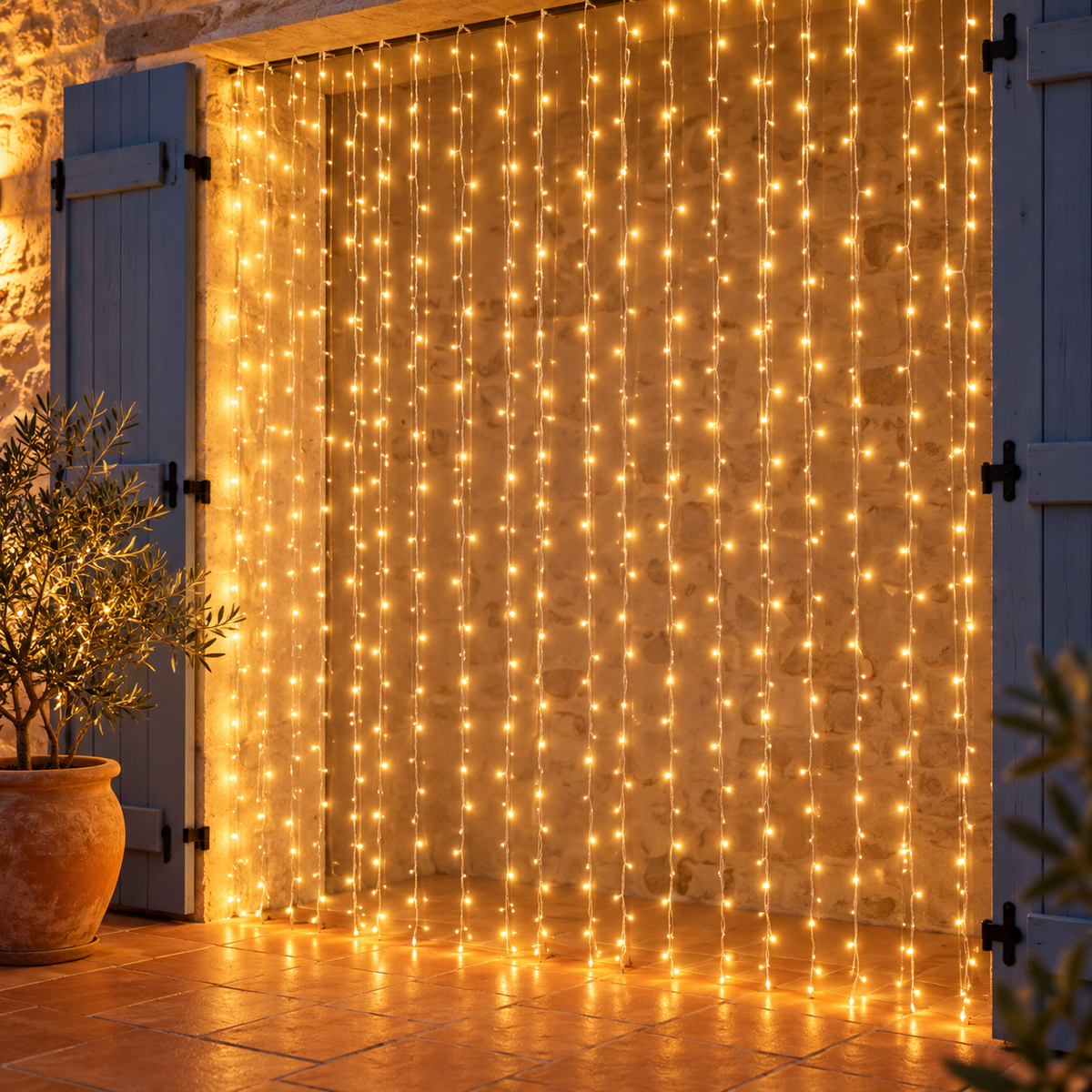 guirlande exterieur led PurRuissellement pour mur