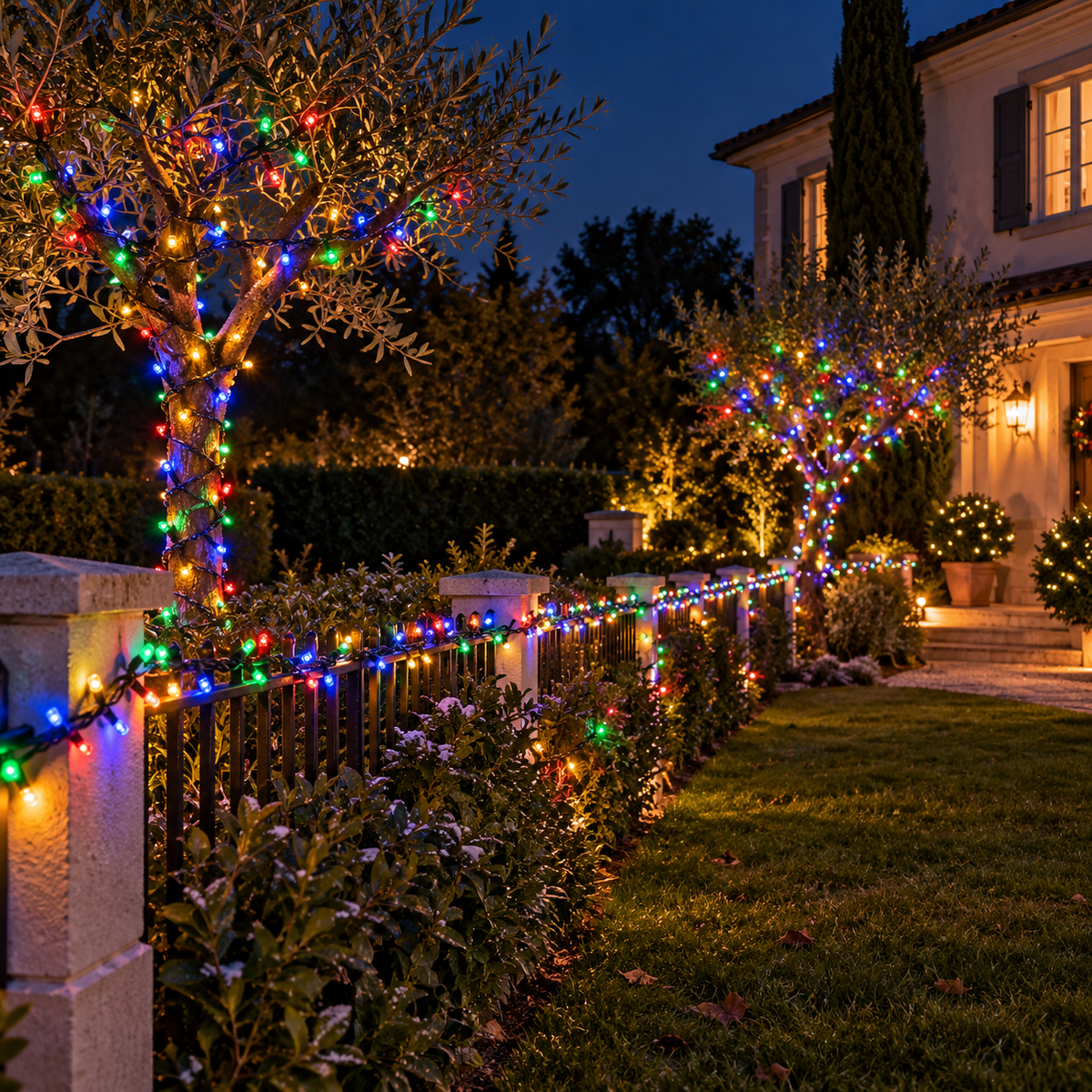 guirlande exterieur noel PurFestive pour jardin