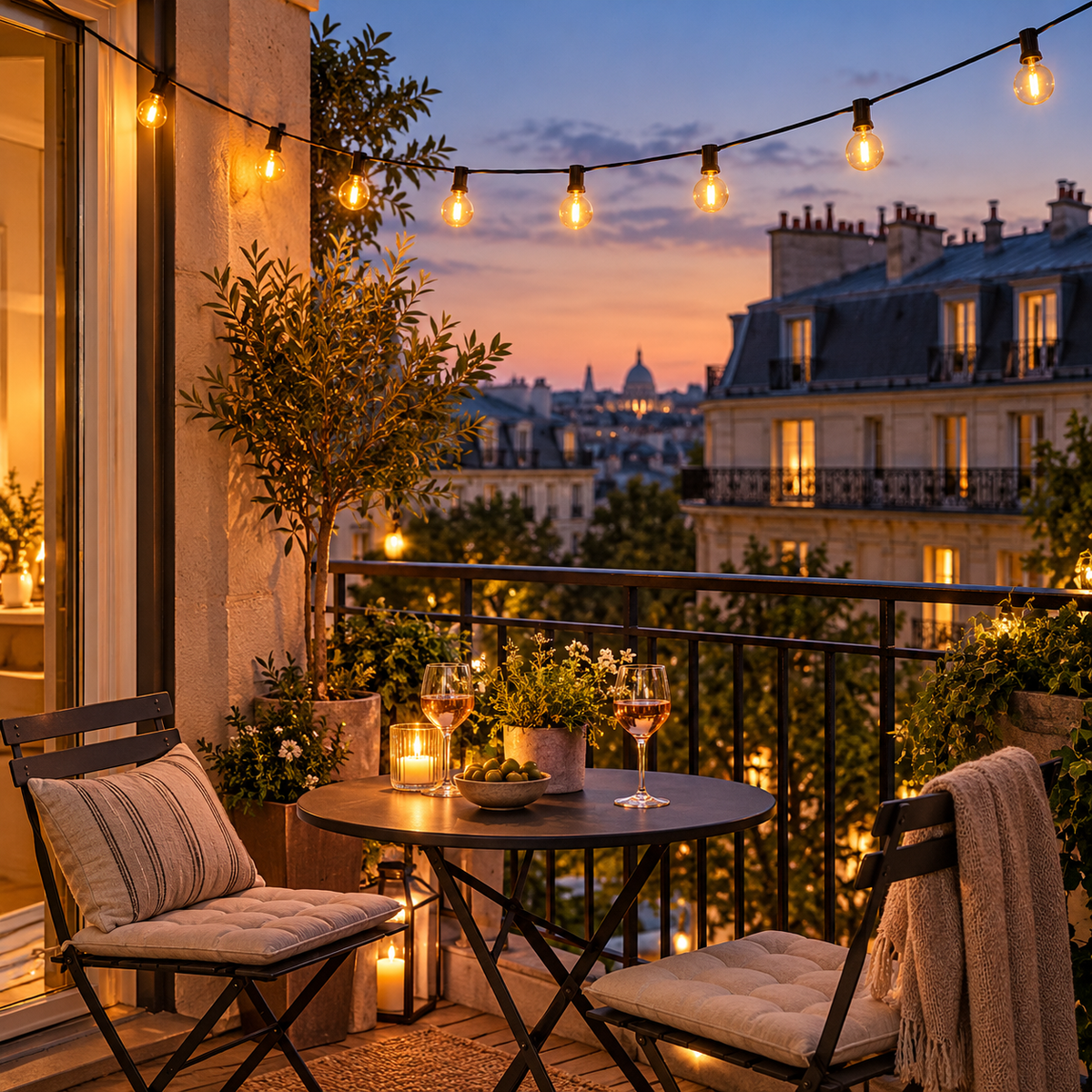 guirlande guinguette extérieur PurSoirée pour balcon