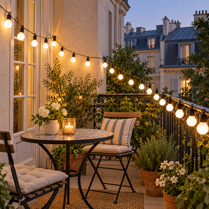 guirlande led exterieur PurNuance pour balcon