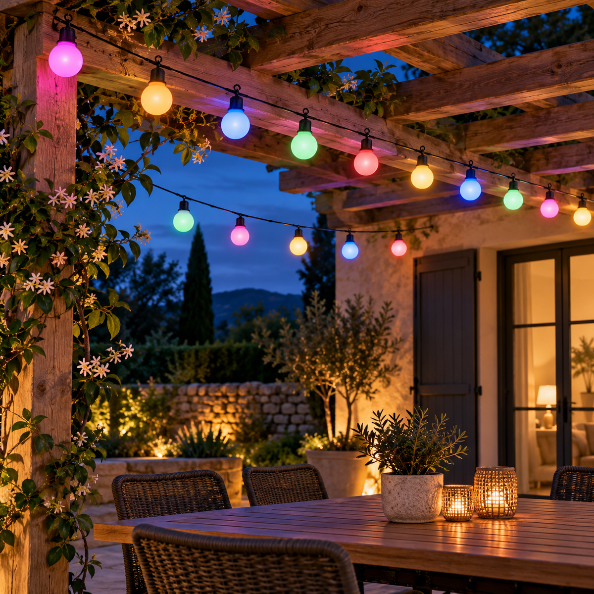 guirlande led exterieur PurNuance pour pergola