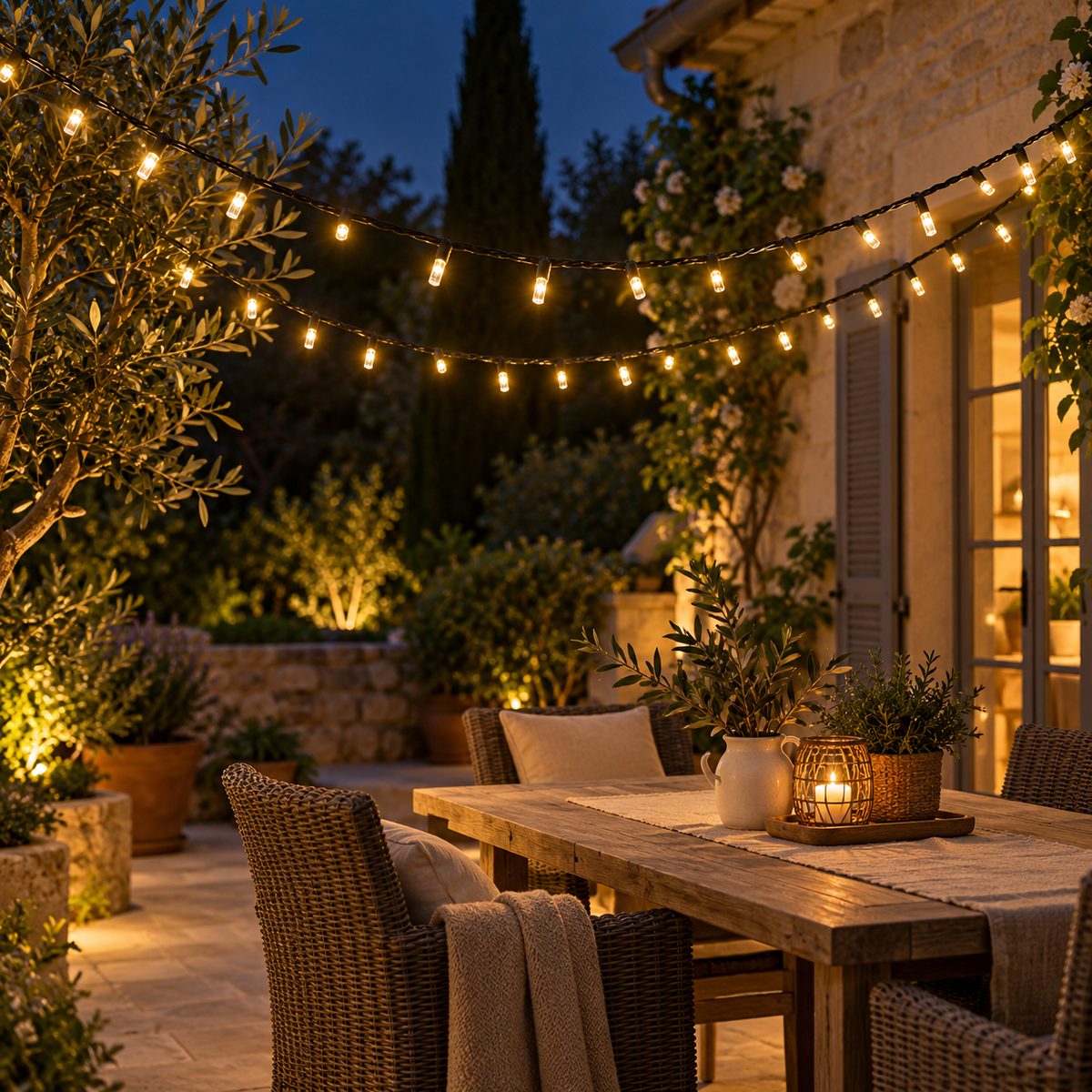 guirlande lumineuse extérieur PurScintille pour terrasse