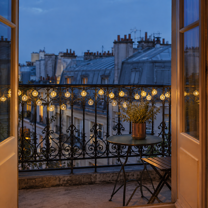 guirlande lumineuse extérieur solaire PurÉclat pour balcon