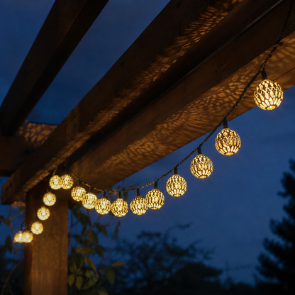 guirlande lumineuse extérieur solaire PurÉclat pour pergola