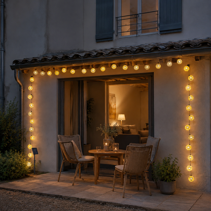 guirlande lumineuse extérieur solaire PurÉclat pour terrasse