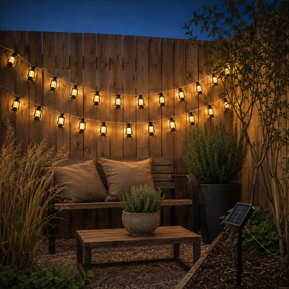 guirlande lumineuse extérieur solaire PurLanterne pour cloture