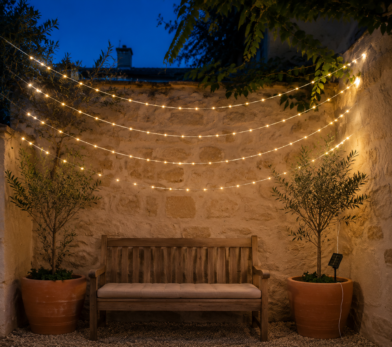 guirlande lumineuse solaire PurFil pour terrasse