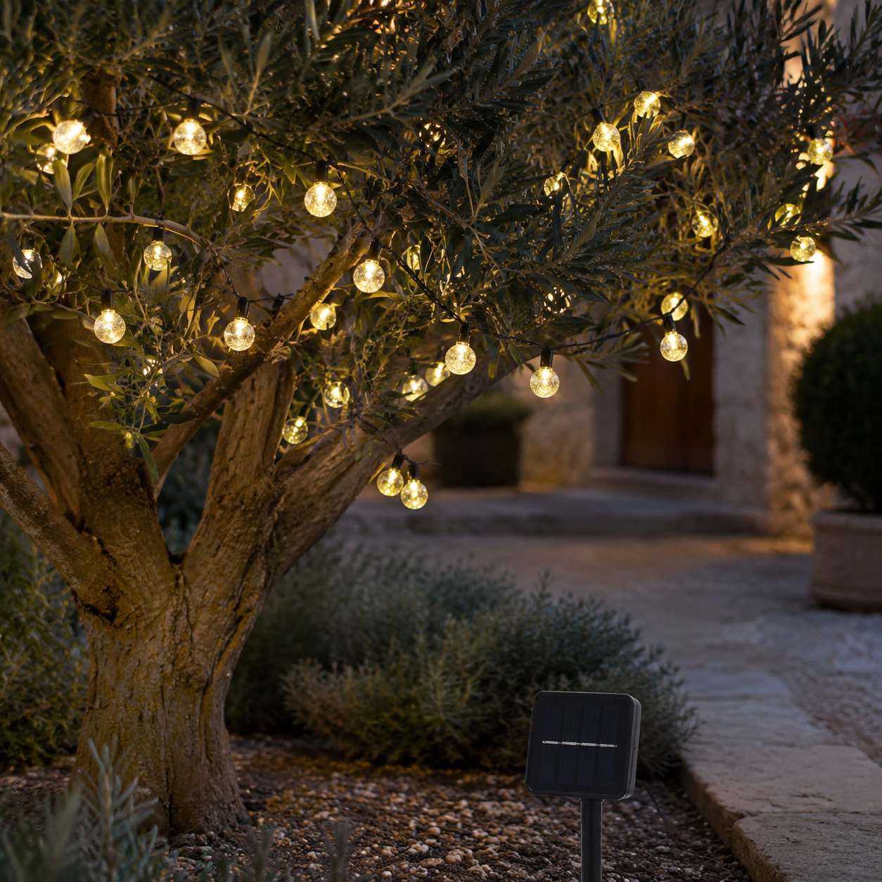 guirlande solaire exterieur PurBulle pour arbre