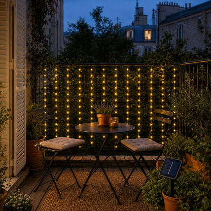 guirlandes solaires extérieures PurCascade pour balcon
