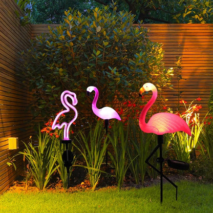 lampe-solaire-extérieur-de-jardin-flamant-rose