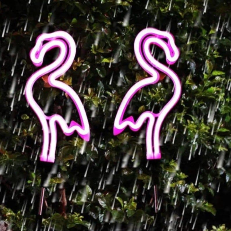 Lampe solaire extérieur - Flamant rose - Pur Jardin