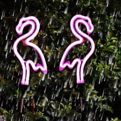 Lampe solaire extérieur - Flamant rose - Pur Jardin