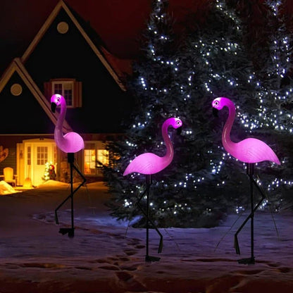 Lampe solaire extérieur - Flamant rose - Pur Jardin