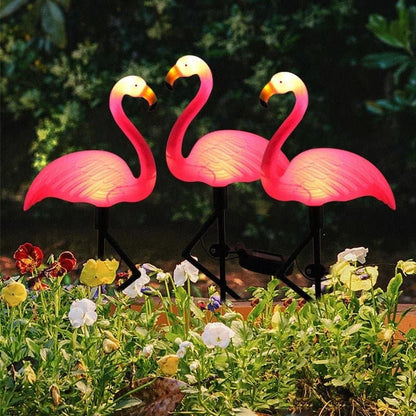 Lampe solaire extérieur - Flamant rose - Pur Jardin