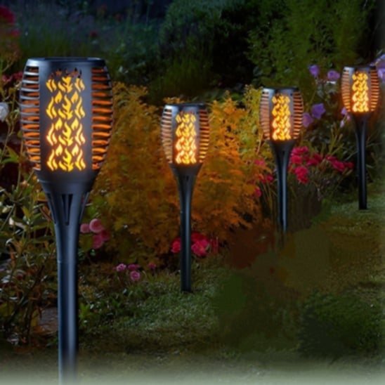 Lampe solaire exterieur - Flamme - Pur Jardin