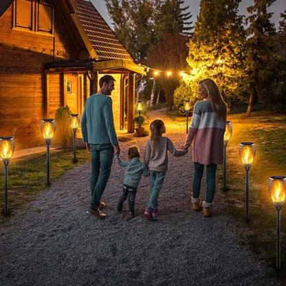 Lampe solaire exterieur - Flamme - Pur Jardin